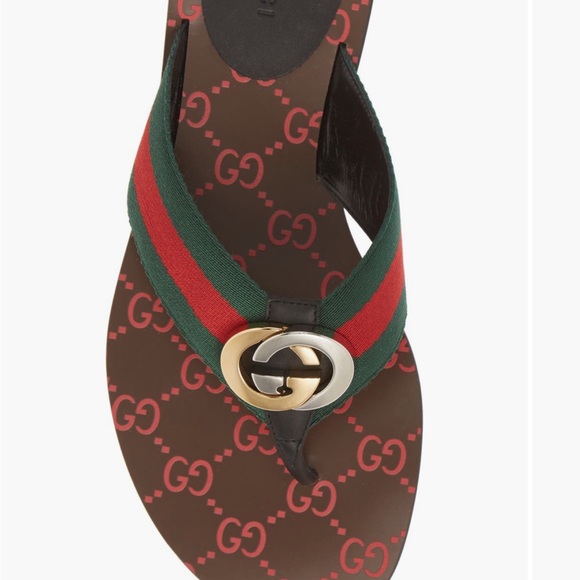 Kiki Gucci GG web Flip Flop - Picture 2 of 15